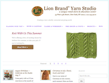 Tablet Screenshot of lionbrandyarnstudio.com